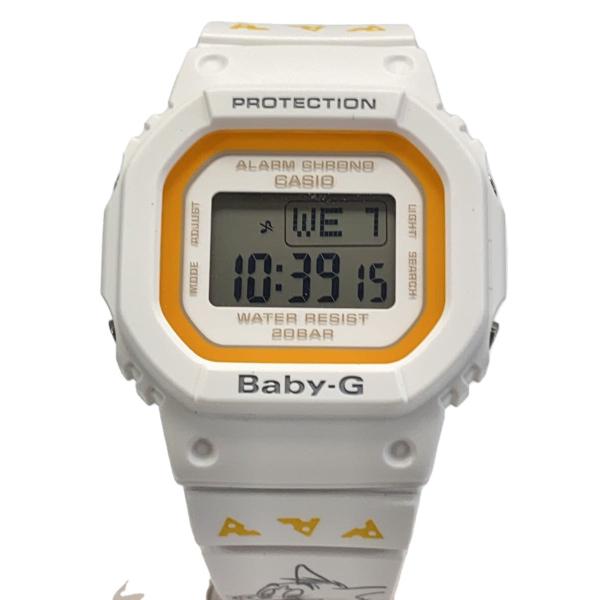 CASIO◇Baby-G/TOMandJERRYコラボ/クォーツ腕時計/デジタル/ラバー/WHT