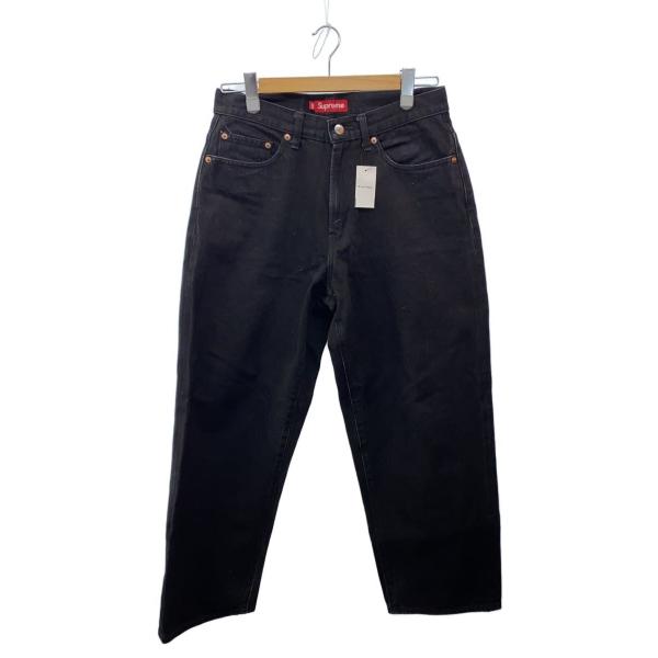 Supreme◇24AW/Rigid Baggy Selvedge Jean/30/コットン/BLK : セカンド
