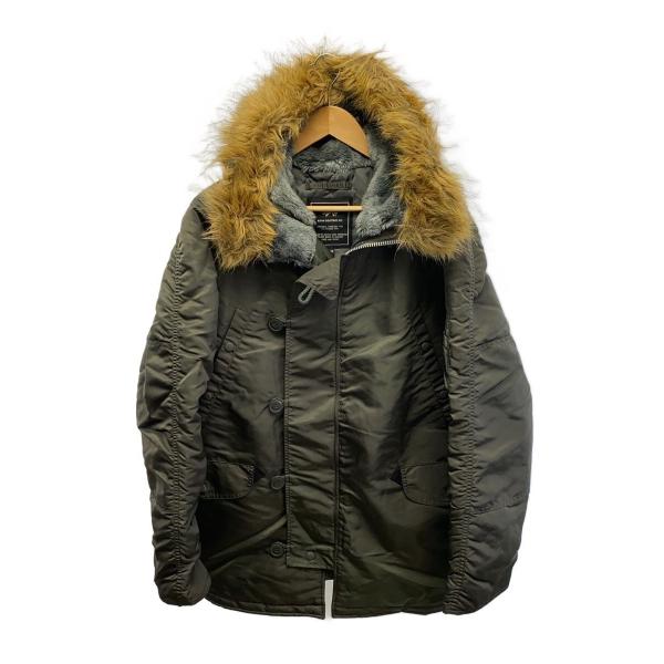 ALPHA INDUSTRIES◇N-3B/ミリタリージャケット/L/ポリエステル/KHK