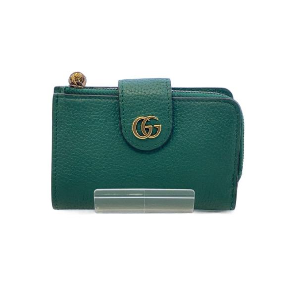 GUCCI◇2つ折り財布/レザー/GRN/レディース/739498 : セカンド