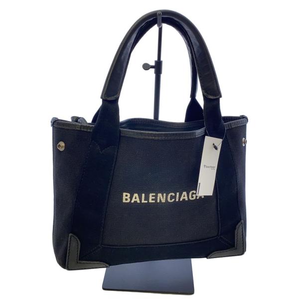 BALENCIAGA / ハンドバッグ/キャンバス/BLK/390346・1000・W・002123 BALENCIAGA◇カバス/トートバッグ/キャンバス/BLK/無地/390346・1000