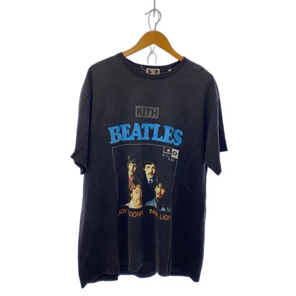 KITH◇Beatles/Tシャツ/XL/コットン/BLK/プリント/23-071-060-0152-2-0