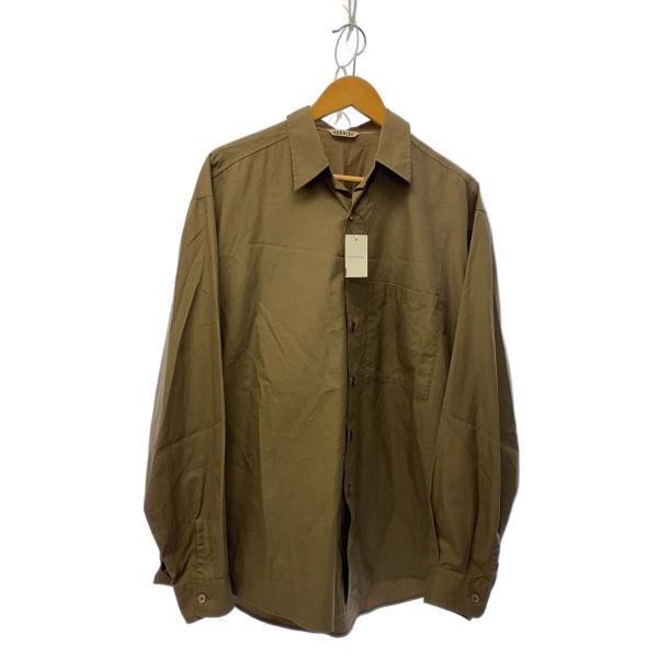 AURALEE◇24AW/WASHED FINX TWILL BIG SHIRT/長袖シャツ/5/コットン