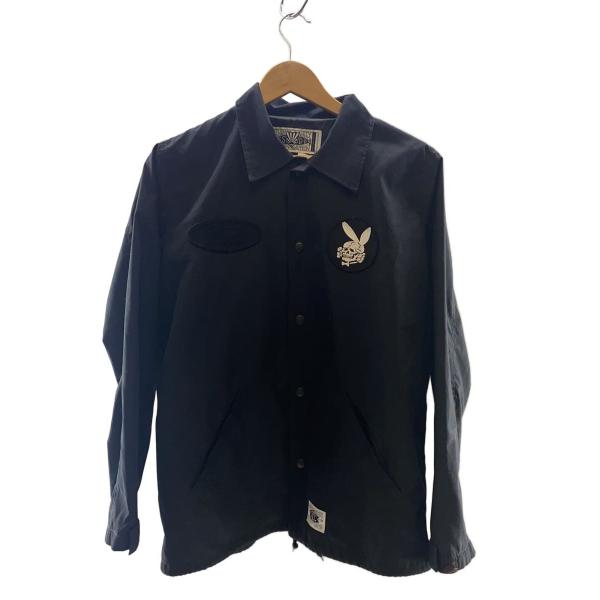 FUCT◇ナイロンジャケット/S/ポリエステル/BLK/デスバニー/FUCT SSDD