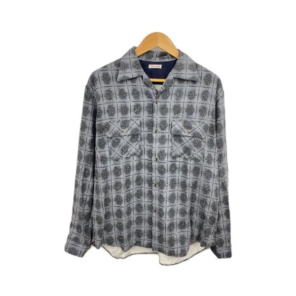 NICENESS◇長袖シャツ/M/シルク/GRY/チェック/NN-1904T14 : セカンド