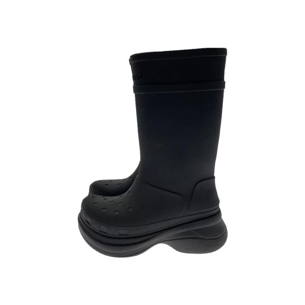 BALENCIAGA◇ブーツ/41/BLK/CROCS RUBBER BOOTS/ソール減り有