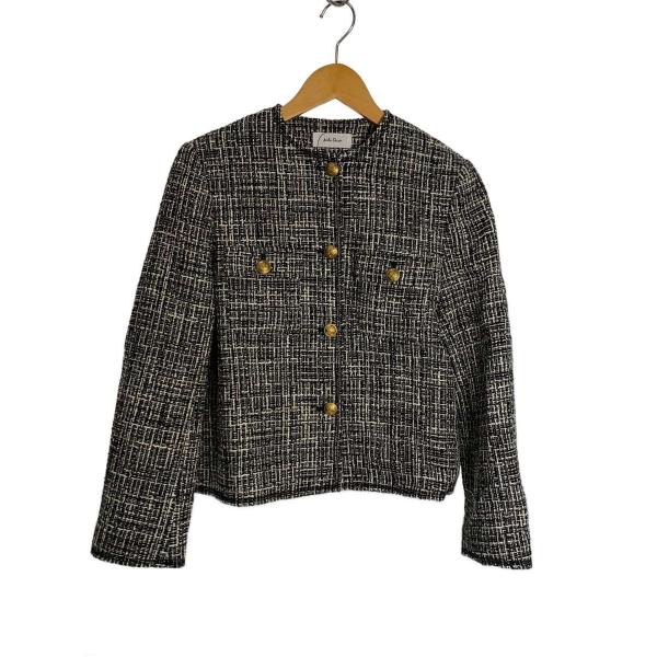 未使用 Mila Owen 24SS バルーン袖ツイードジャケットミックス S 未使用 Mila Owen 24SS バルーン袖ツイードジャケットミックス S