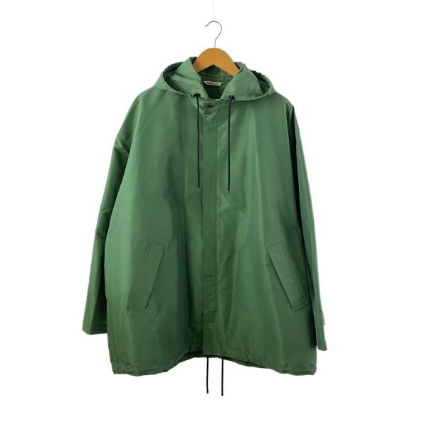 ジャケット・アウター AURALEE SILK POLYDSTER GROSGRAIN HOODED AURALEE◇SILK POLYESTER GROSGRAIN HOODED BLOUSON/5/シルク/GRN