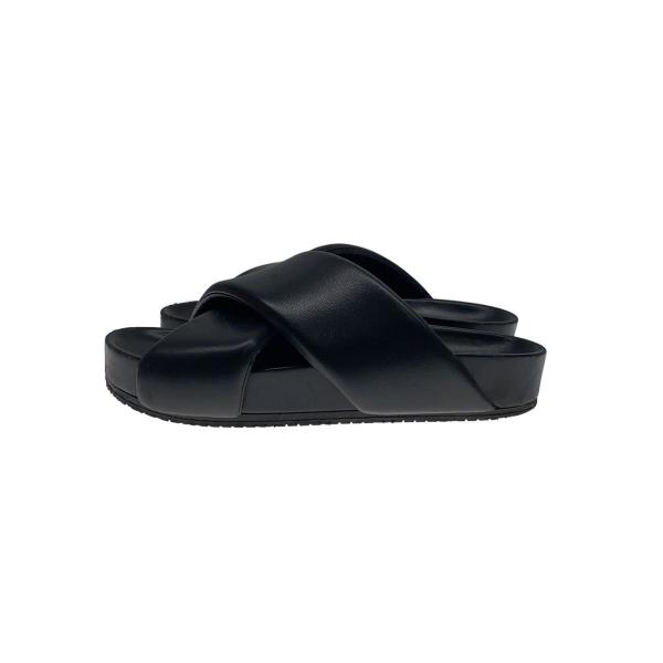 JIL SANDER◇クロスストラップ/サンダル/43/BLK// : セカンド