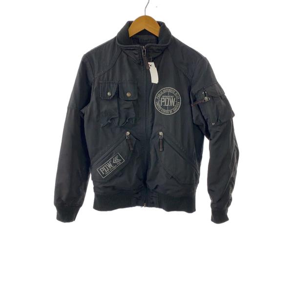 AVIREX◇P.D.W/フライトジャケット/M/ナイロン/BLK/6662004