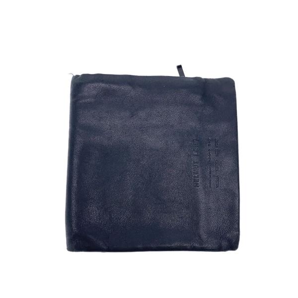 Helmut Lang◇2つ折り財布/レザー/ブラッK/無地/メンズ : セカンド