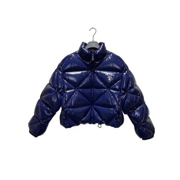 PRADA◇パディッドクロップドダウンジャケット/40/--/ネイビー/291947