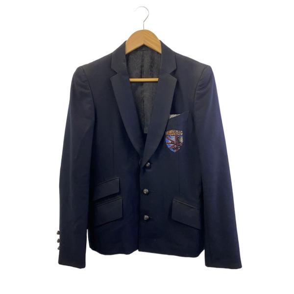 Roen◇テーラードジャケット/46/ポリエステル/BLK/78031004 : セカンド