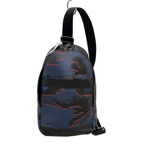 COACH◇ショルダーバッグ/牛革/NVY/カモフラ : セカンドストリート