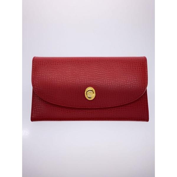 Christian Dior 長財布 赤 Christian Dior◇長財布/レザー/RED/レディース// : セカンド