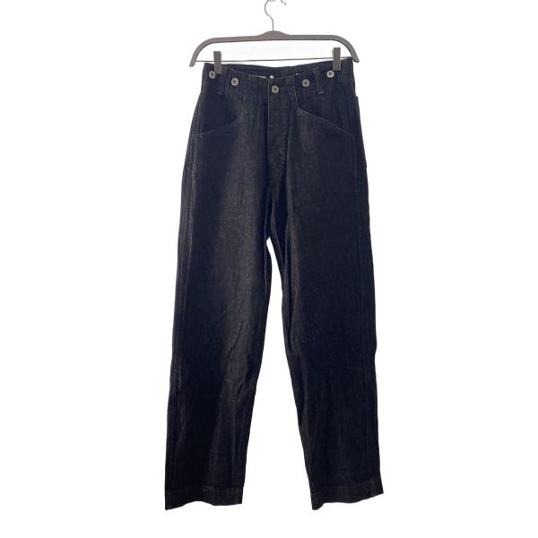 MHL.◇23AW/CANTON BLACK DENIM/26/デニム/BLK/595-3240503