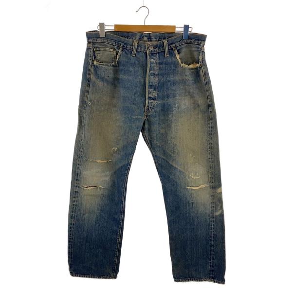 Levi's◇60-70s/VT/501/BIGE/実寸W38/デニム/インディゴ/平行ステッチ