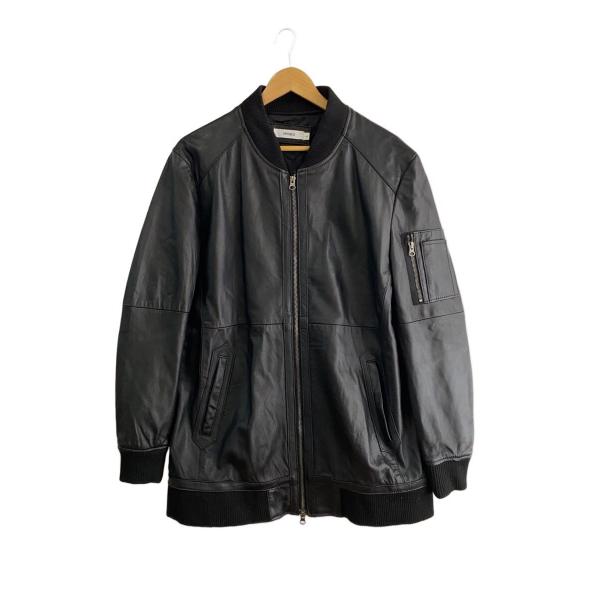 DETAILS◇レザージャケット・ブルゾン/L/羊革/BLK/DT-173-15-052