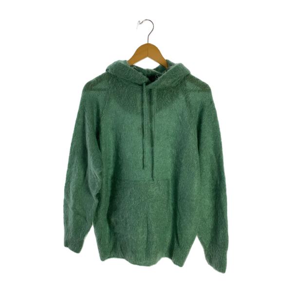 AURALEE◇タグ付/23AW/BRUSHED SUPER KID MOHAIR KNIT P/O PARKA/3/GRN