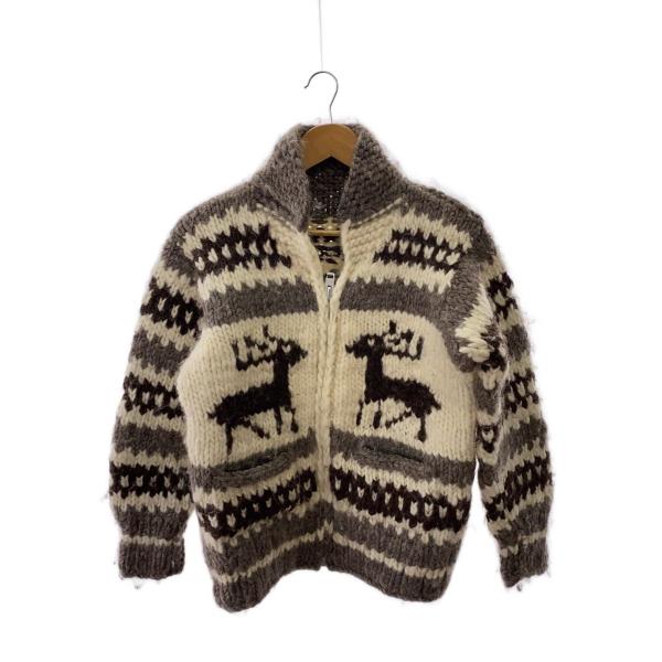 カウチンセーター/肉厚/カナダ製カーディガン(厚手)/ウール/BEG