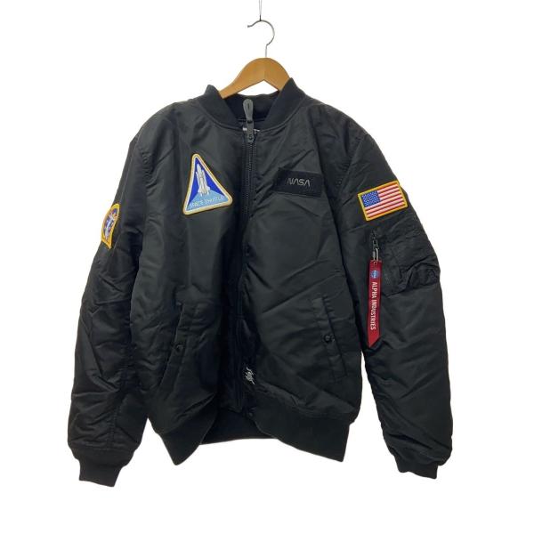 ALPHA ジャケット Ｓ ALPHA INDUSTRIES◇NASA MA-1 FLIGHT JACKET/XXL/ナイロン/BLK