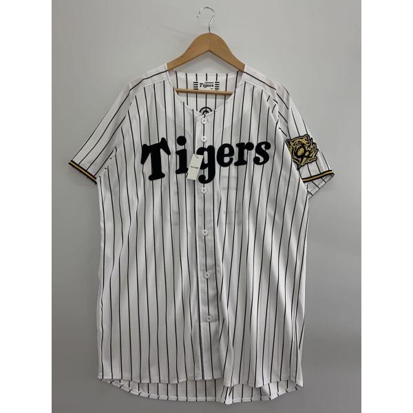 HANSHIN Tigers◆阪神タイガース/58 前川 右京/ミズノ製/半袖シャツ/XO/ポリエステル/WHT/ストライプ