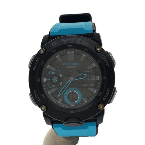 CASIO◇GA-2000-1A2JF/G-SHOCK/デジアナ/BLK/BLU : セカンド