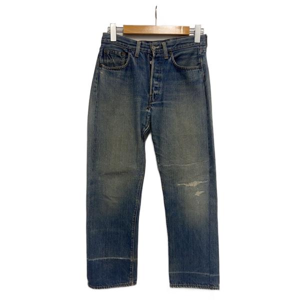 Levi's◇70s/66前期/実寸W28/リペア有/デニム/IDG/無地/501