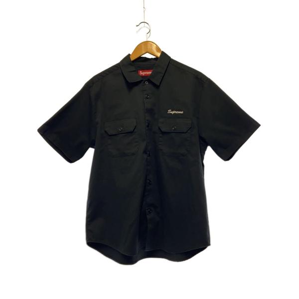 Supreme◇Rhinestone Pin Up S/S Work Shirt/半袖シャツ/M/コットン
