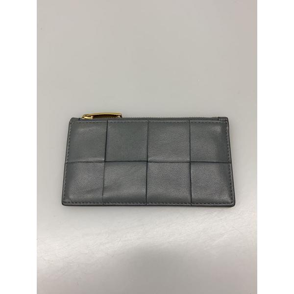 BOTTEGA VENETA◇コインケース/レザー/GRY/無地/メンズ/749460/グレー