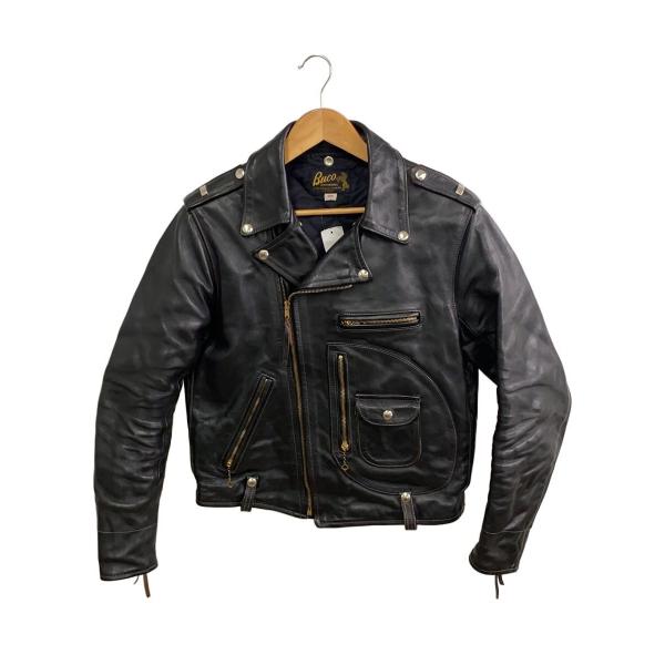 Buco ブラックレザージャケット 42サイズ BUCO◇J-24L/レザージャケット・ブルゾン/38/レザー/BLK/無地