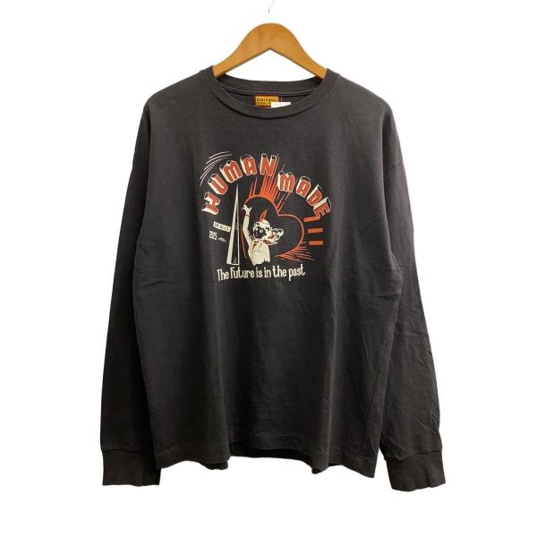 HUMAN MADE◇25SS/GRAPHIC L/S T-SHIRT/長袖Tシャツ/M/コットン/BLK