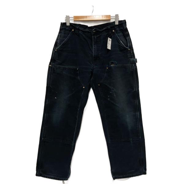 Carhartt カーハートダブルニーペインターパンツ BLK USA製 Carhartt◇USA製/ダブルニー/ペインターパンツ/36×30/コットン/BLK