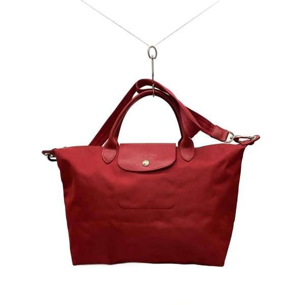 LONGCHAMP◇2way大トートバッグ/ナイロン/RED/ルプリアージュ(2