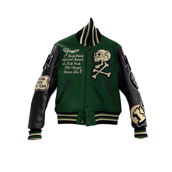 美品】NEIGHBORHOOD スタジャン カーキグリーンS 美品】NEIGHBORHOOD