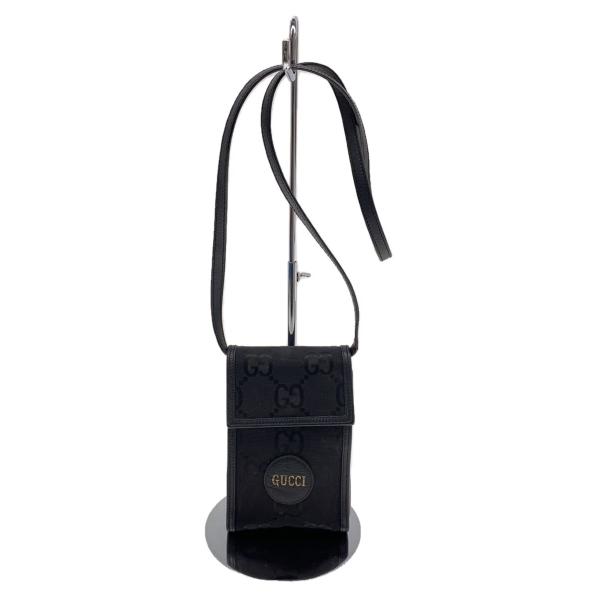 GUCCI◆ミニショルダーバッグ_グッチオフザグリッド/キャンバス/BLK