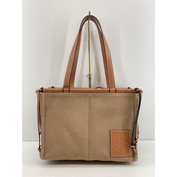 LOEWE◆トートバッグ/キャンバス/BRW