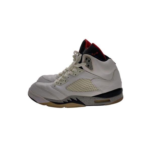 NIKE◆AIR JORDAN 5 RETRO/エアジョーダンレトロ/ホワイト/136027-104/30cm/WHT//