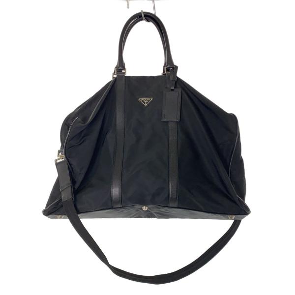PRADA◇24U VIAGGIO/V28/ボストンバッグ/ナイロン/BLK/9212B