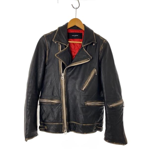 nano universe◇ダブルライダースジャケット/S/羊革/BLK/NUC63L01080SH