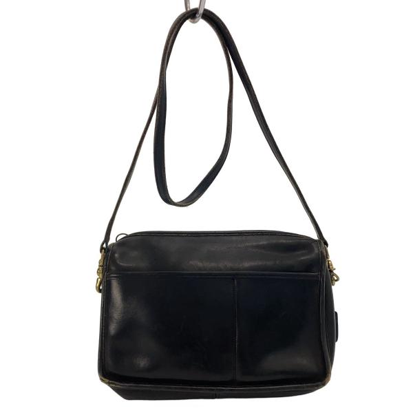 COACH◇70s/80s/オールドコーチ/ショルダーバッグ/USA製/ブラック/無地