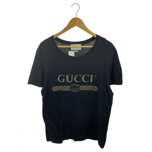 GUCCI◇Tシャツ/XS/コットン/BLK/無地/440103 X3F05 : セカンド