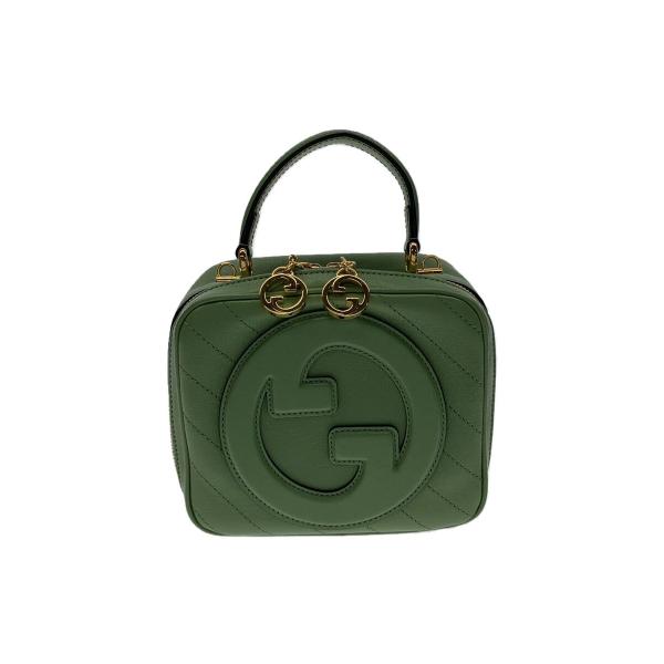 GUCCI◇スモール トップハンドルバッグ_グッチ ブロンディ/レザー