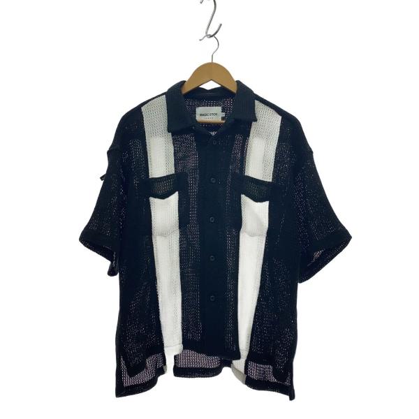 MAGIC STICK◆26SS/SUMMER MESH SHIRT/L/ポリエステル/ブラック/26SS-MS4-038//