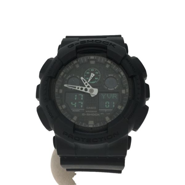 CASIO◆クォーツ腕時計・G-SHOCK/デジアナ/ラバー/SS/GA-100MB-1AJF/5081