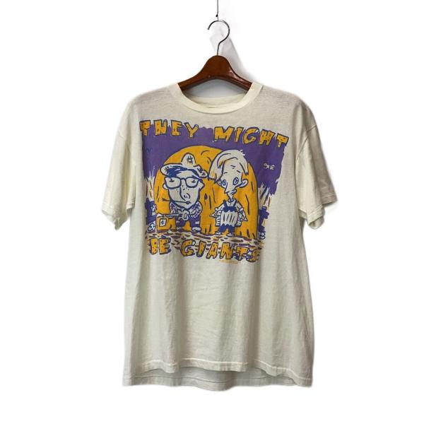 BROCKUM◆90s/THEY MIGHT BE GIANTS/1990北米ツアーT/Tシャツ/L/コットン/IVO