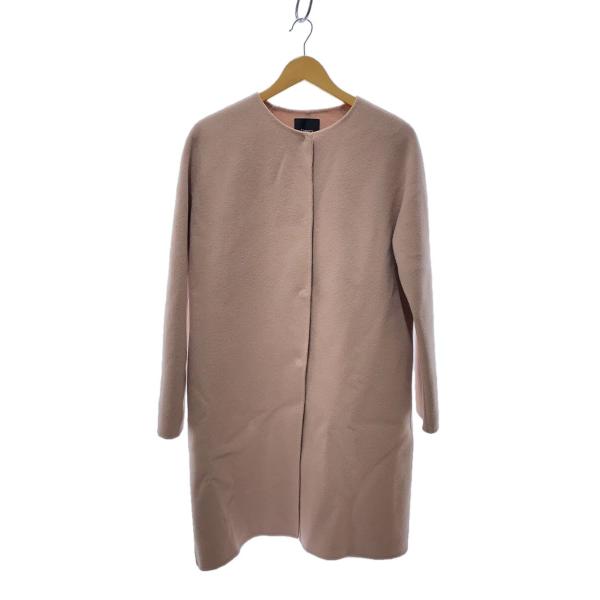 ▼極美品✨セオリー【P】メルトンウール ROUNDED COAT ラウンドコート theory◇ROUNDED COAT/ノーカラーコート/S/ウール/カシミヤ混