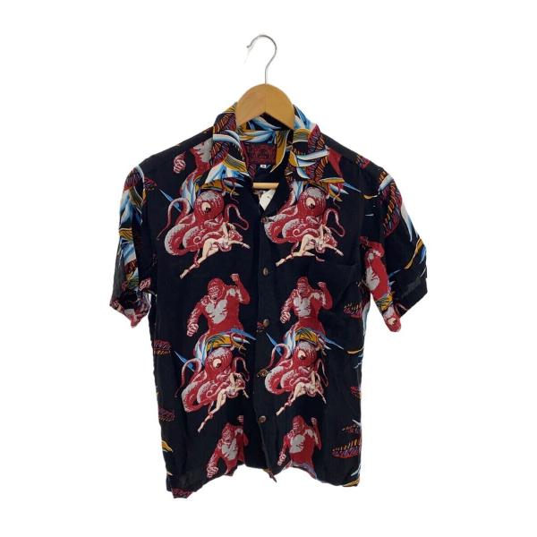 専用　XXL EVISU エビス 波模様 カモメ レーヨン アロハ シャツ 青 EVISU◇アロハシャツ/オープンカラー/タコ/キングコング/36/レーヨン