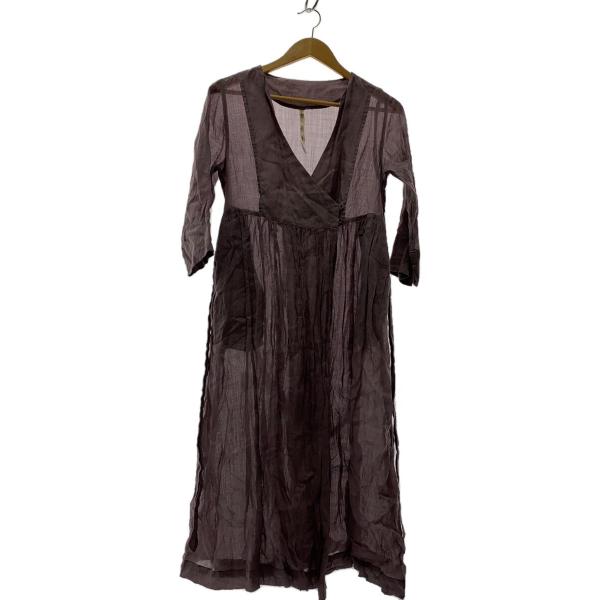 希少✨新品タグ付】フィグロンドン 麻100% カシュクールワンピース