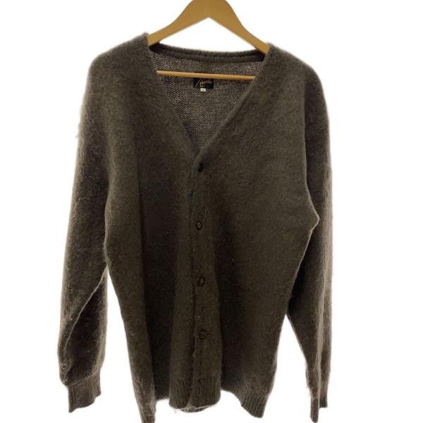 Needles◇Mohair Cardigan Solid/カーディガン(厚手)/L/モヘア/グレー